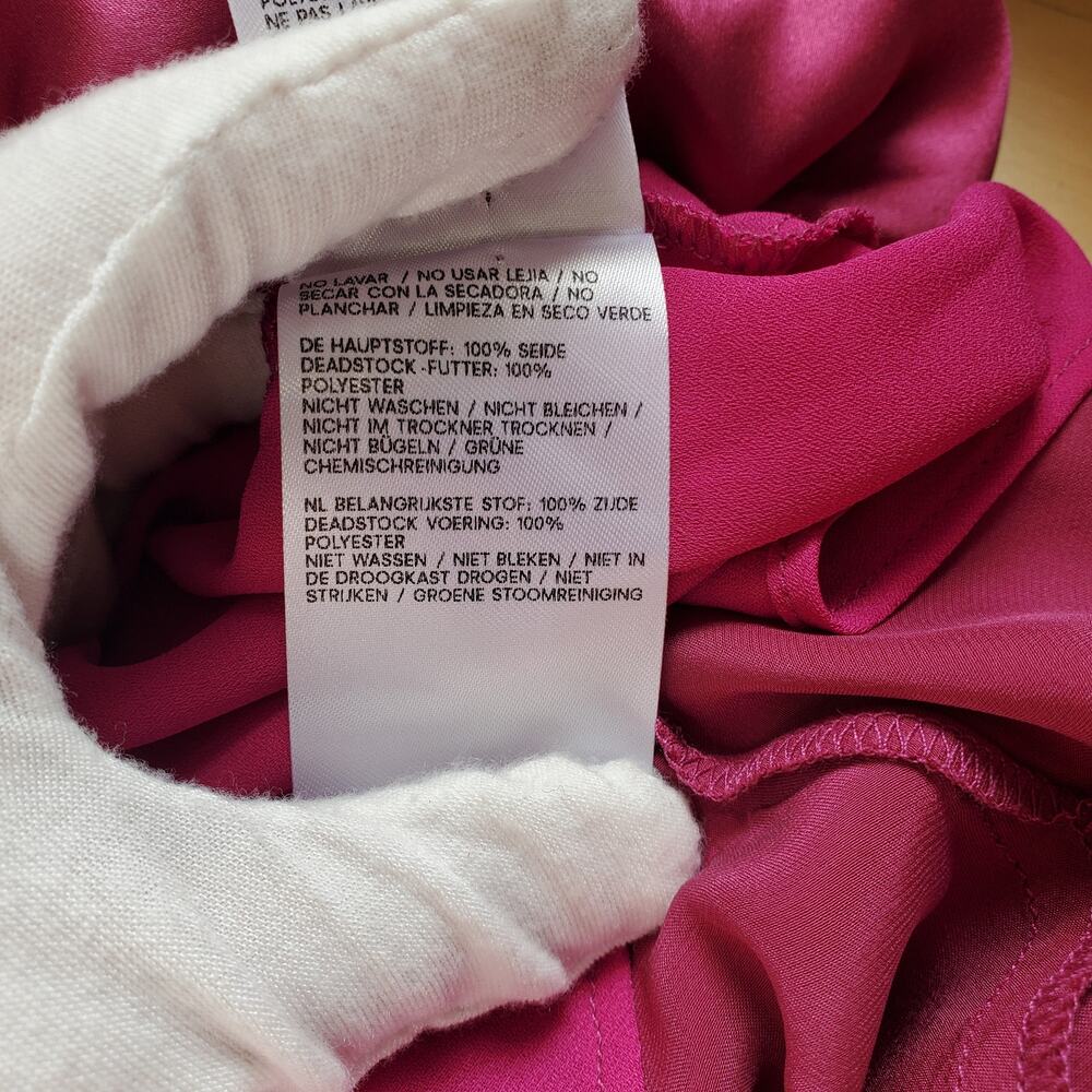 Reformation Anaiis Silk Maxi Dress Column Gown Hibiscus Tea Pink Size 8 - Picture 14 of 15